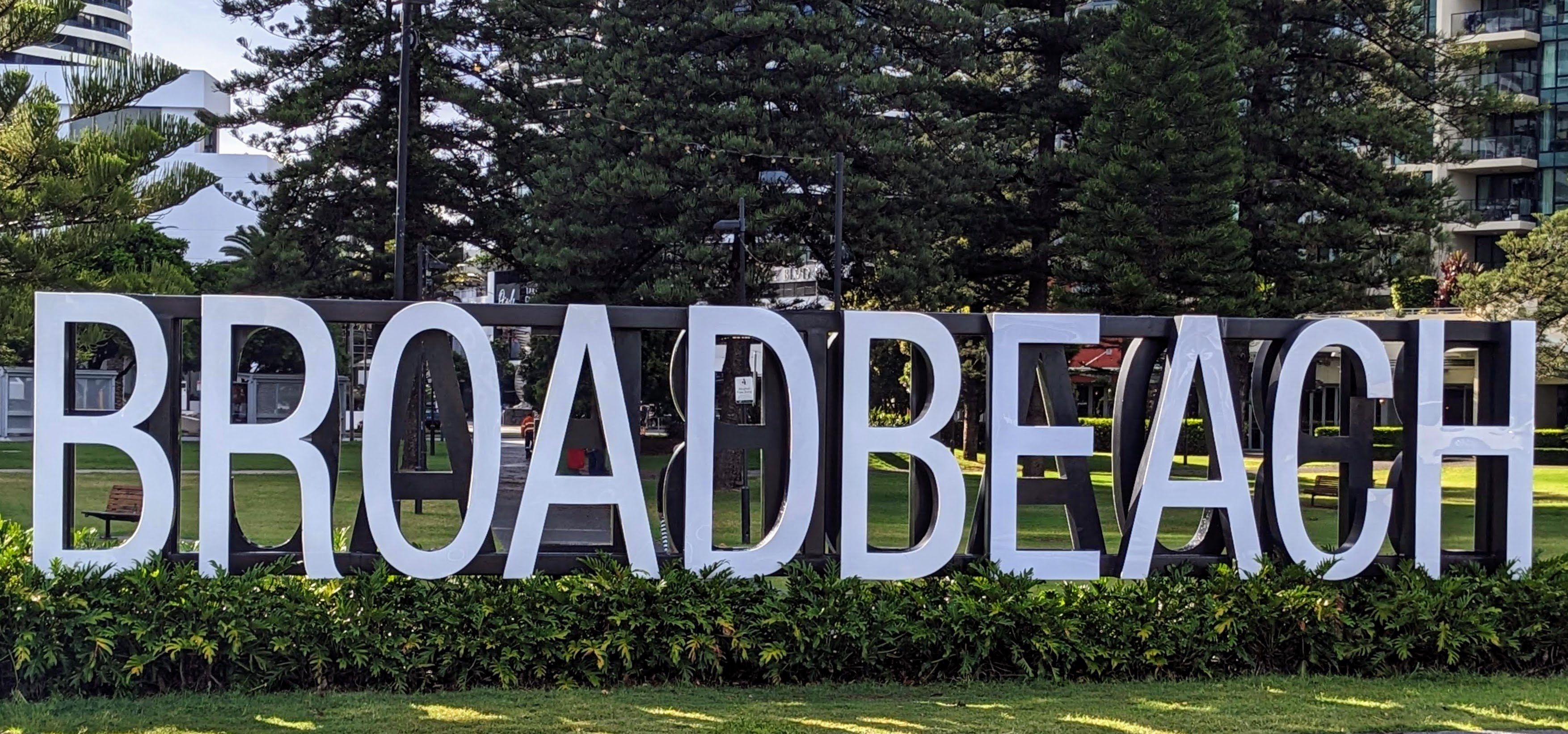 The Broadbeach sign located in Victoria Park